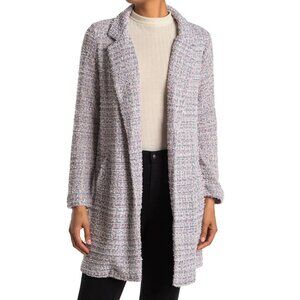 New with Tags Melloday Plaid Cardigan in Pink/Blue Tweed Size Medium